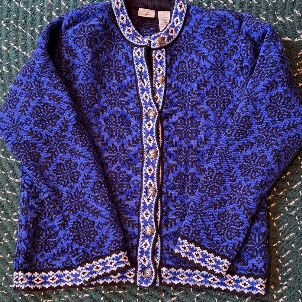 Heavy cotton LL Bean sweater.